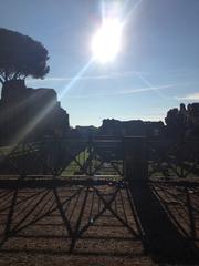 View of the ancient Stadium of Domitian on the Palatine Hill in Rome