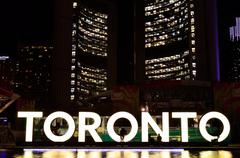 3D TORONTO sign at Nathan Phillips Square in Toronto