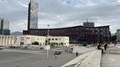 Arena Center Tirana modern shopping mall exterior with glass facade