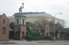Exterior view of Jim Henson Studios building at 1416 N. La Brea Avenue in Hollywood, California