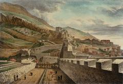View of Gibraltar from the North Bastion in 1828