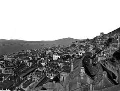 Historical view of a town toward North in Gibraltar taken circa 1880