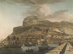North view of the Rock of Gibraltar from the Spanish Lines in 1782