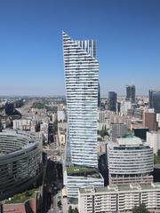 Złota 44 skyscraper viewed from the 30th floor observation deck of the Palace of Culture and Science in Warsaw
