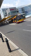 MZA Warszawa buses at a bus terminal in Warsaw