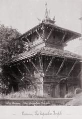 Albumen print photograph of Nepalese Temple in Benares, India, taken in late 1860s