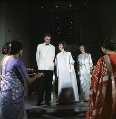 First Lady Jacqueline Kennedy at United States Embassy reception in New Delhi