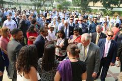 U.S. Secretary of State Rex Tillerson meeting Mission India Personnel at U.S. Embassy New Delhi in 2017