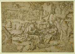 Painting of Saints Paul and Anthony in the Desert