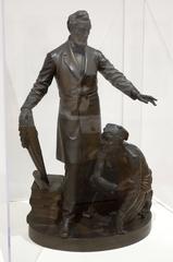 Thomas Ball's Emancipation Group sculpture depicting Abraham Lincoln with a freed African American family