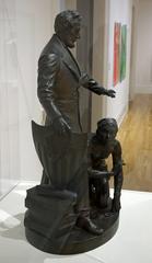 Thomas Ball Emancipation Group sculpture showing Abraham Lincoln with a freed African American family