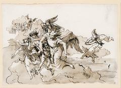 Flying Angels and Putti artwork by Giovanni Domenico Tiepolo