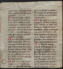 Fragment of Nibelungenlied manuscript Q(a), Universitätsbibliothek Freiburg, Folio 1r