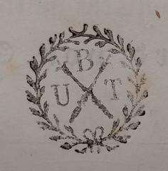 University Library Tübingen Stamp 1840 from Michael Beer Werke 1835