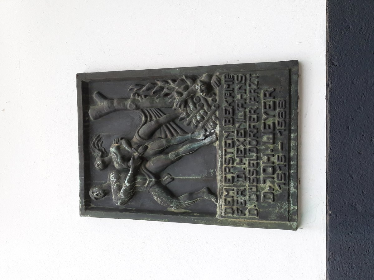 Memorial plaque for the Dutch-German physician Johannes Weyer at the University Hospital Düsseldorf