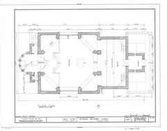 Historic Holy Trinity Russian and Greek Orthodox Church architectural drawing in Chicago