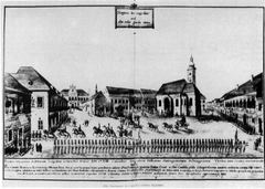 Inauguration ceremony of Ban Franjo Esterhazy at St. Mark's Square in Zagreb, Croatia, on October 20th, 1783