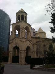 Armenian church in Baku with traditional architectural features