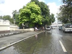 Liwasang Bonifacio gateway in Manila with monument and historic buildings near Jones Bridge and Intramuros Gates