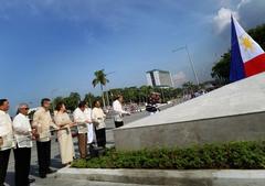 President Benigno S. Aquino III leading the flag raising ceremony at Rizal National Monument during the 118th Philippine Independence Day Celebration 2016