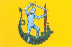 Flag of the city Třebenice in Litoměřice District