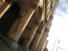 Exterior view of Ludwigskirche in Munich during November 2007 with clear skies