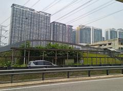 Pintu A SP20 LRT Muhibbah entrance with bus lay-by in Kuala Lumpur