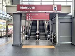 Entrance B of SP20 Muhibbah LRT station in Kuala Lumpur with modern architecture