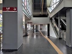 Entrance B of SP20 Muhibbah LRT station in Kuala Lumpur with modern design and clear signage
