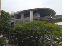 Exterior view of Muhibbah LRT Station in Kuala Lumpur