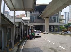 Exterior view of SP20 Muhibbah LRT station in Kuala Lumpur
