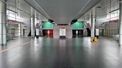 SP20 LRT Muhibbah concourse level in Kuala Lumpur with modern architecture and lighting