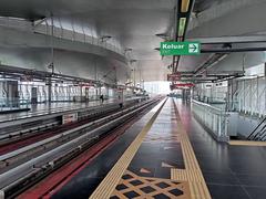 LRT Muhibah Station platforms in Kuala Lumpur Malaysia