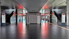 SP20 Muhibbah LRT concourse in Kuala Lumpur with modern architecture and lighting
