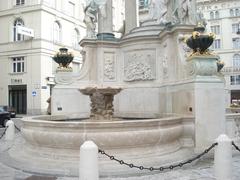Historic Vermählungsbrunnen fountain with detailed sculptures in Bern, Switzerland