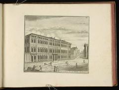 Engraved map depicting the buildings of Rome from 1779 etched by Giovanni Battista Cannetti and Gaetano Quojani