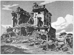 Historical image of Villa Corsini in Rome from 1849 associated with painter and patriot Giovanni 'Nino' Costa