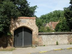 Entrance gate of Begijnhof in Brugge on Prof. Sebrechtsstraat