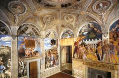 View of the west and north walls of the Ducal Palace painted by Mantegna