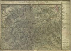 Historical map of Klosterneuburg and surrounding areas in the Vienna Woods from 1872