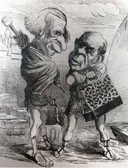 Caricature of Domingo Faustino Sarmiento and Dalmacio Vélez Sarsfield