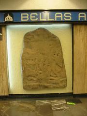 Replica of Izapa gravestone depicting decapitation from Pre-Classic Mayan culture