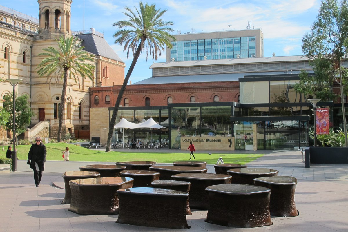 Black granite sculpture with flowing water fountain by Angela and Hossein Valamanesh