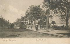 Aleje Ujazdowskie intersection with Piękna Street in Warsaw in 1908