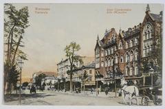 Ujazdowskie Avenue in Warsaw with historical buildings and streetcars