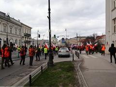 Farmers protesting in Warsaw, Poland on March 6, 2024