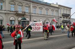 Farmers protesting in Warsaw on February 27, 2024