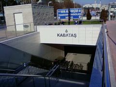 Entrance to Kabataş funicular, metro and tramway stations in Istanbul Turkey