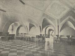 Terem palace interior with traditional Russian decorative elements and vibrant colors