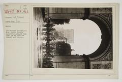 New York National Guard 1st Regiment Cavalry passing through Washington Arch during send-off parade, August 30, 1917